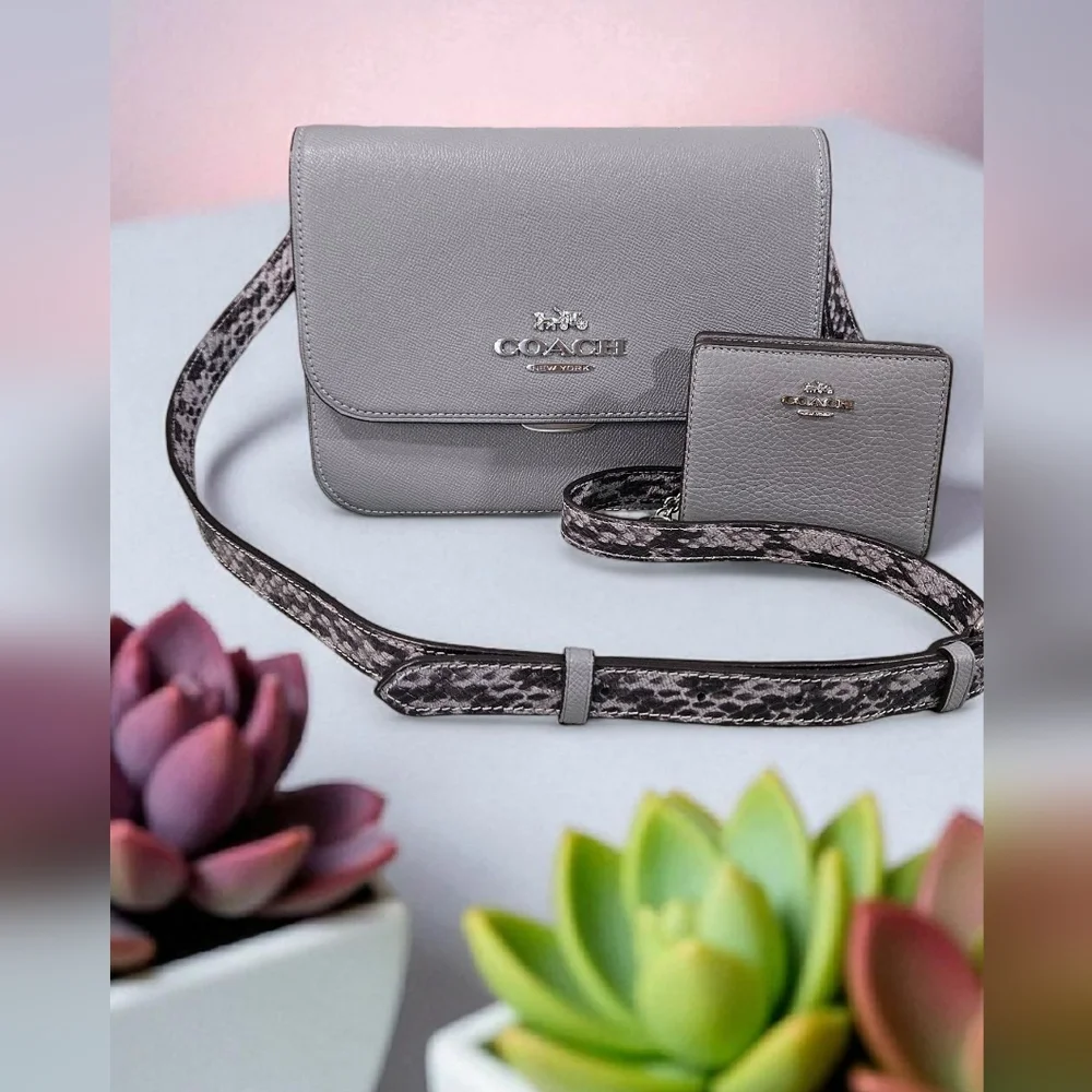 Coach Brynn 2021 NWOTs Gray Crossbody Bag and Wallet Set - Picture 14 of 14